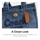 thumbnail image 4 of Bolsa Coach Cargo Tote 20 Indigo para iPhone, cartera, etc., 4 of 6