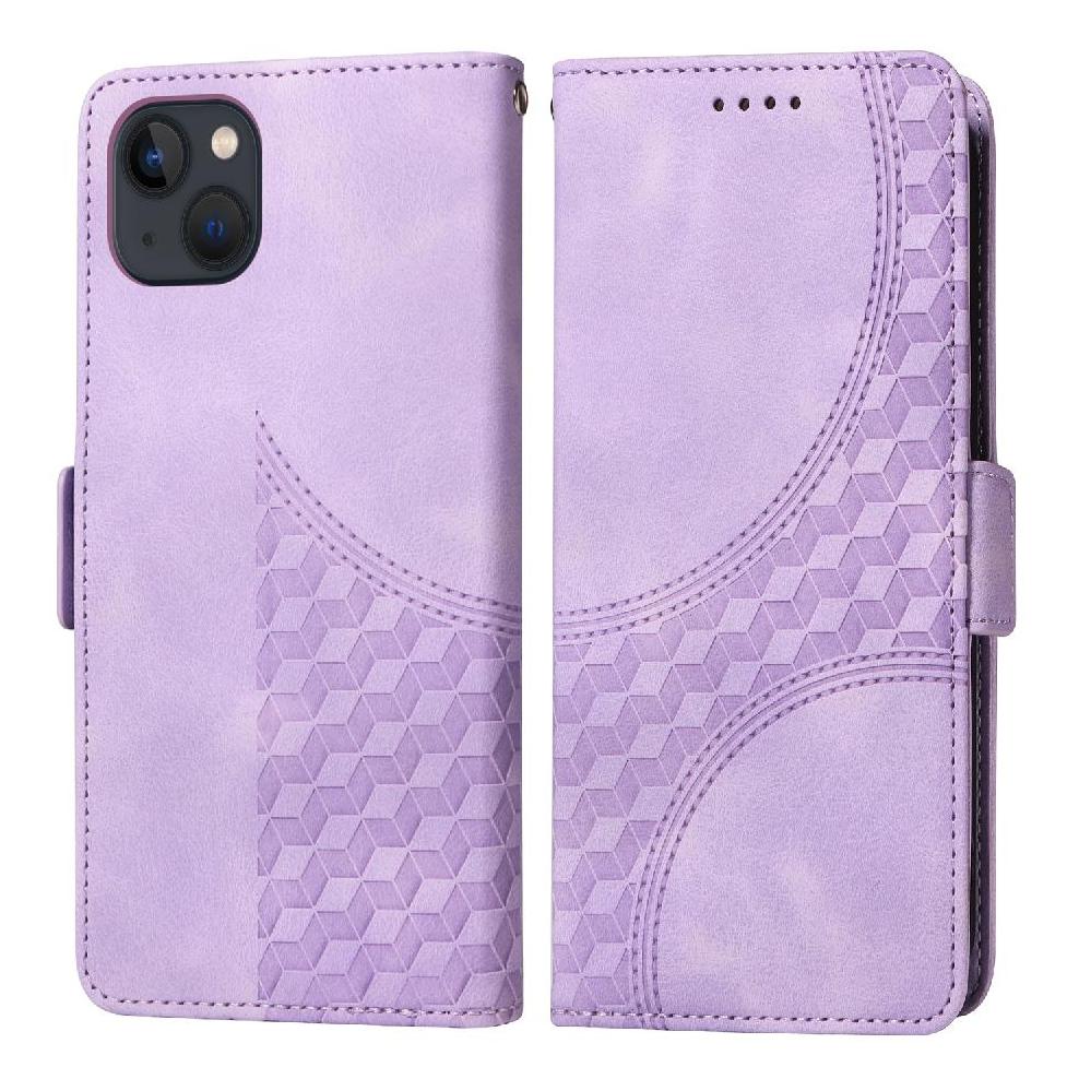 Carcasa Foxdock Iphone 13 De Cuero Pu, Diseño Acolchado Clásico, Protección Contra Caídas Y Rayones