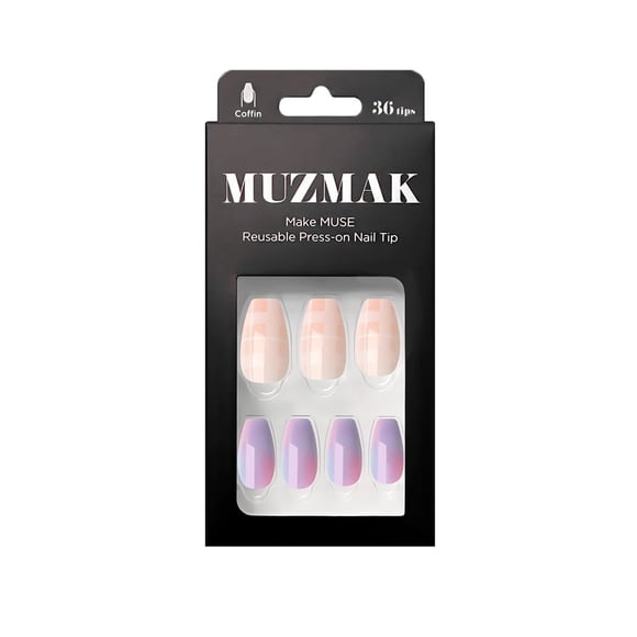 - Uñas Press On Summer Check Coffin 36 U.
