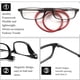 thumbnail image 3 of Gafas de lectura con soporte magnético para colgar en el cuello, gafas de lectura con imán unisex portátiles, montura telescópica con patas largas y marco para la cabeza., 3 of 5