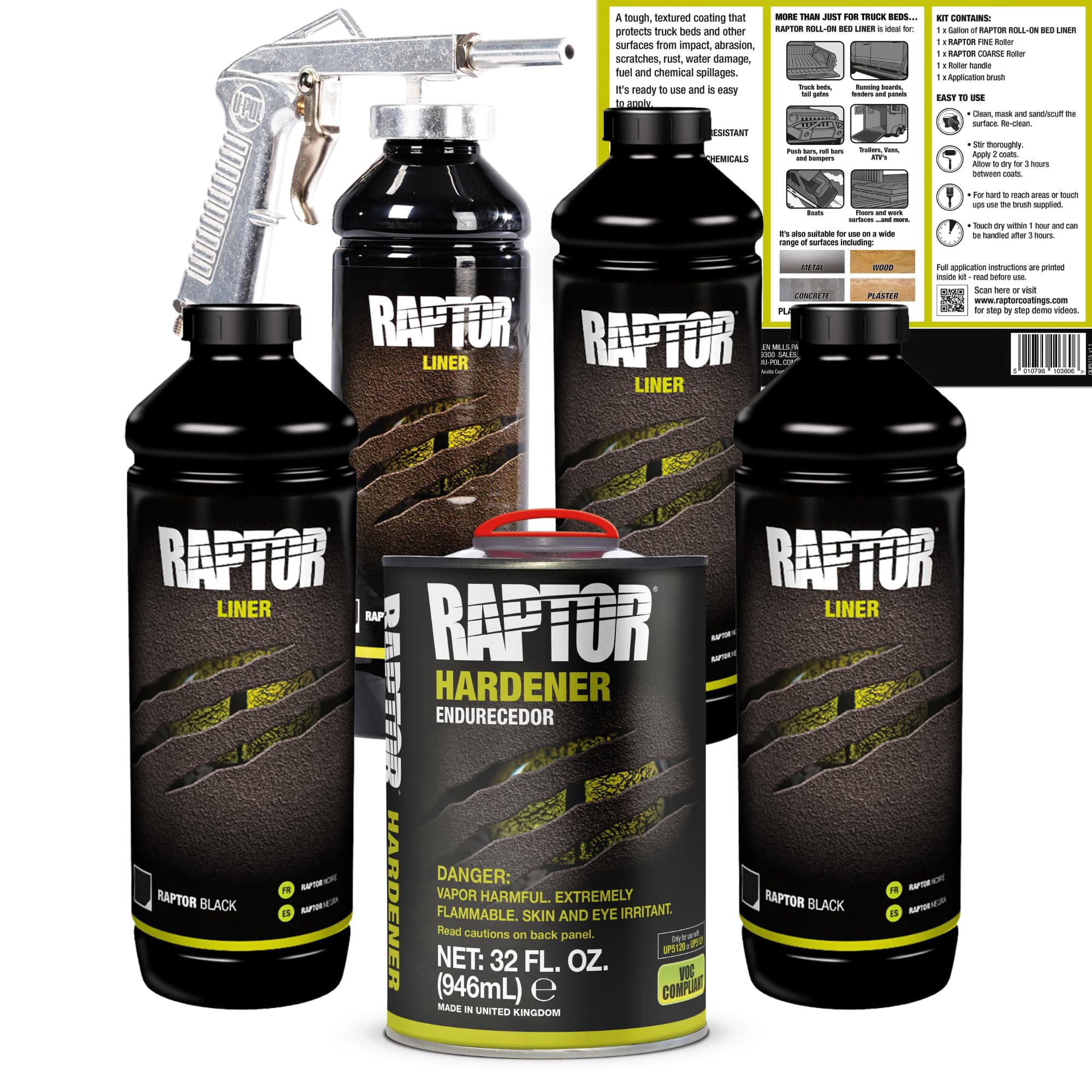 Kit De Forro Para Caja De Camioneta U-pol Raptor 4l Negro