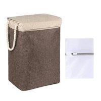 Bothyi - Cesta Para La Ropa Sucia Con Asa, Cesta De Lavado Para Armarios, Organizador De Viaje, Café