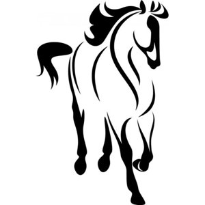 Rienda Libre Graphics - Decomural Horse Outline Farm Animals Ws-17649
