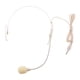 thumbnail image 1 of doble oreja con cable auricular con cable micrófono de cabeza beige de 3.5 mm de ángulo recto, 1 of 3