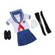thumbnail image 5 of Traje De Uniforme De Colegiala A Escala 1:6 Para Cuerpo De Figuras De Acción Femeninas De 12 Pulgadas, Azul, 5 of 5