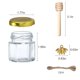 thumbnail image 2 of Mini tarros de miel de vidrio XING-RUIYANG, 45 ml, paquete de 30 con cazo, 2 of 7