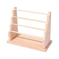 Magideal - Soporte De Exhibición De Joyería, Soporte De Pulsera, Base De Madera Rectangular, Organizador De Almacenamiento De Pulseras De Regalo, 4 Niveles Para