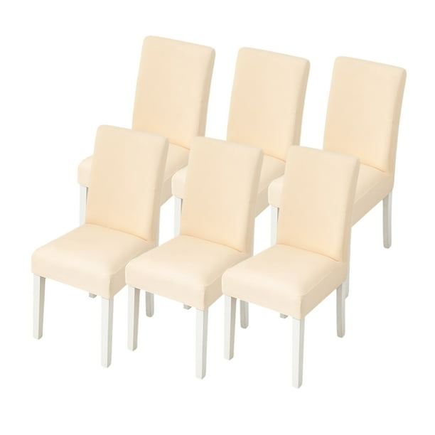 6 fundas elásticas para sillas de comedor, extraíbles, lavables y suaves de licra, para cocina, hotel, mesa de banquete.