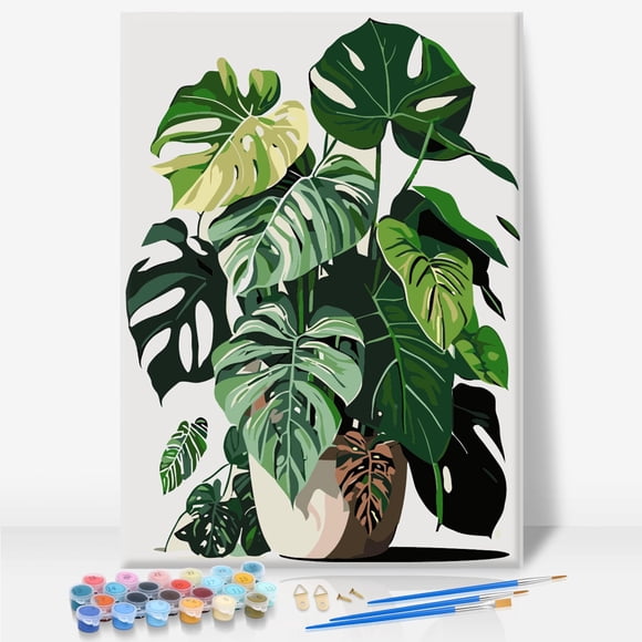 Kit Enmarcado de Pintura por Números Camocin – Plantas Tropicales
