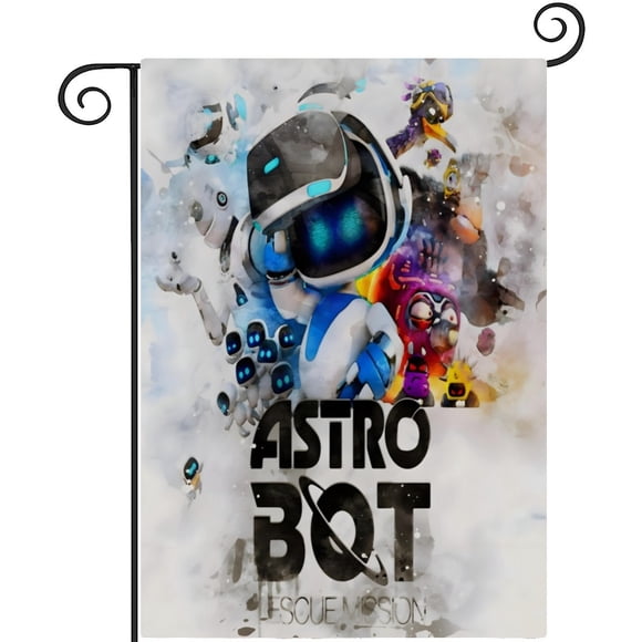 Astro Bot-bandera de jardín temática. 28CM*45CM
