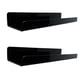 thumbnail image 4 of Estantes De Pared Flotantes De Acrílico De 2 Piezas Estantes De Repisa De Pared Modernos Para Dormitorio Negro, 4 of 5