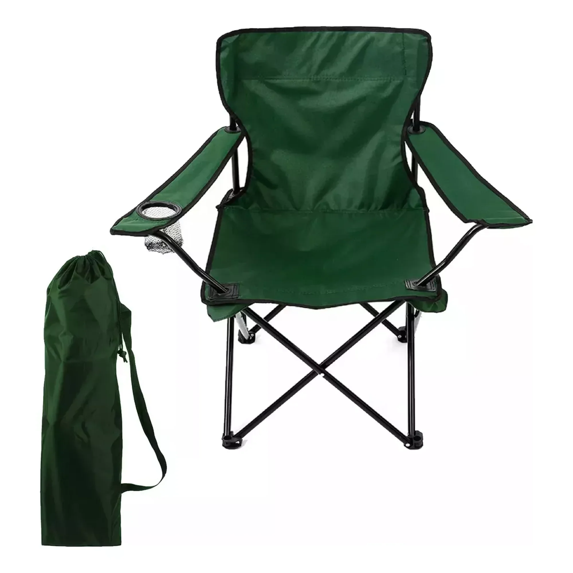 Max - Silla Plegable Portátil Para Camping Playa + Bolsa Verde