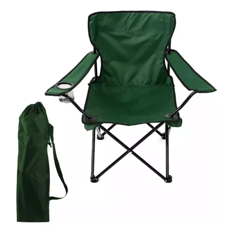Max - Silla Plegable Portátil Para Camping Playa + Bolsa Verde