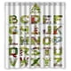 thumbnail image 1 of Cortina de ducha con el alfabeto ABC, juego de cortinas de baño con ganchos, tamaño 66 x 72 pulgadas, 1 of 3