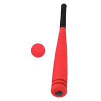 Magideal - Juego De Bate De Béisbol Y Pelota, Bate De Béisbol Deportivo, Entrenamiento, Pelota Portátil, Desarrollo De Coordinación Mano-Ojo, Juguete De Béisbol Rojo
