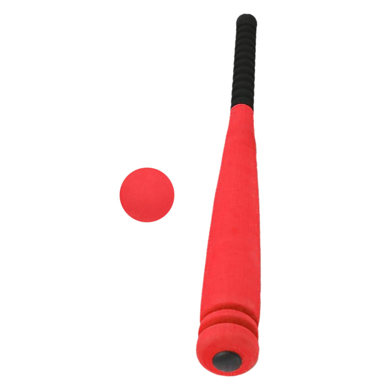 Magideal - Juego De Bate De Béisbol Y Pelota, Bate De Béisbol Deportivo, Entrenamiento, Pelota Portátil, Desarrollo De Coordinación Mano-ojo, Juguete De Béisbol Rojo