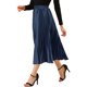 thumbnail image 4 of Falda de fiesta plisada midi con cintura elástica metálica para mujer NOMADIC NOOK XS Azul oscuro, 4 of 7