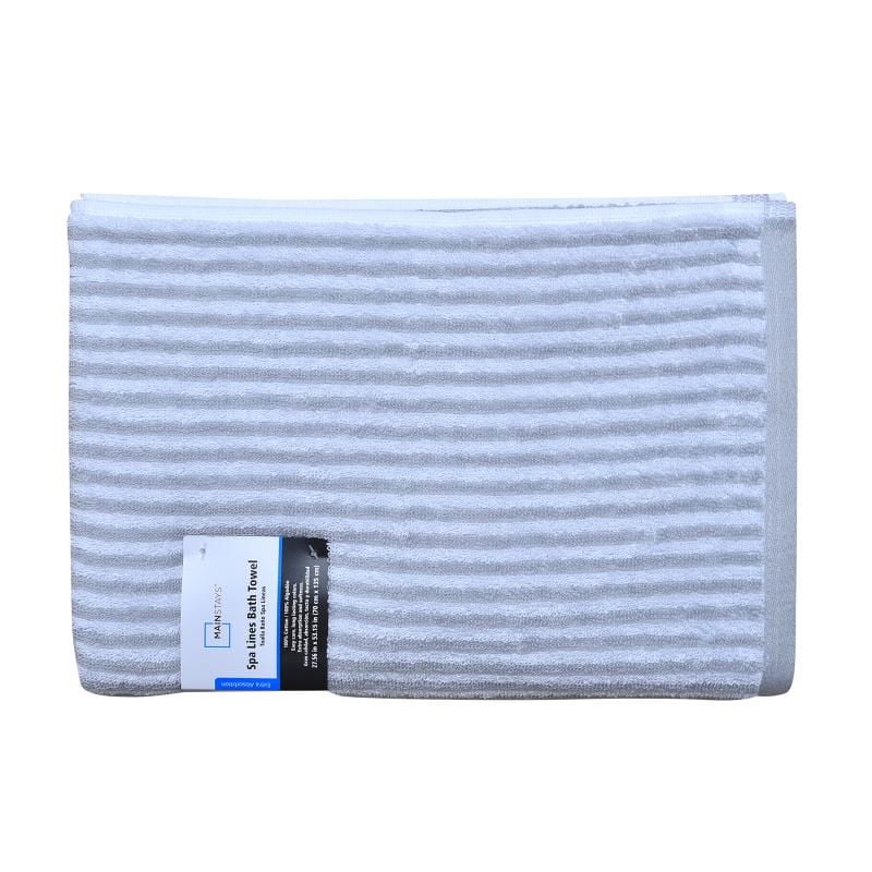 Toalla Baño Spa Lineas Gris 70x135cm Mainstays
