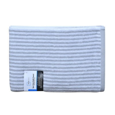 Toalla De Baño Spa Lineas Gris 70X135Cm 100% Algodón  Mainstays