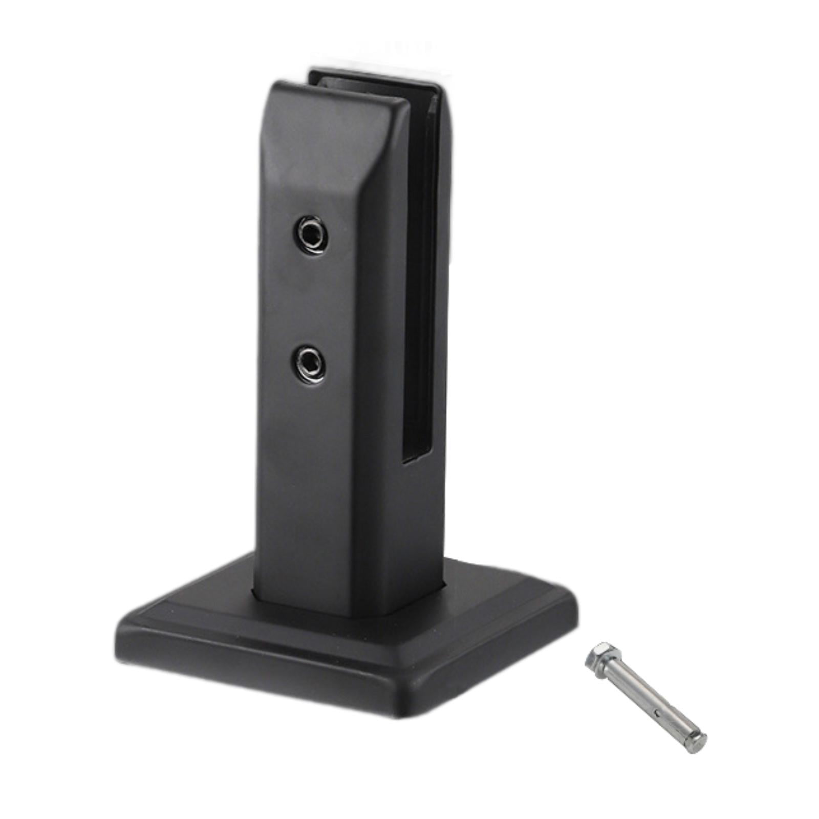 Bothyi - Abrazadera De Vidrio Cuadrada Abrazadera De Vidrio Clip De Vidrio Para Barandilla De Escalera De Cubierta Negro