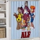 thumbnail image 5 of ALF La serie animada-theme 4-Piece Shower Curtain Set with Rugs, Waterproof Bathroom Decor Set Includes Bath Mat, U-Shaped Rug, Toilet Lid Cover and Curtain with Hooks, 5 of 6