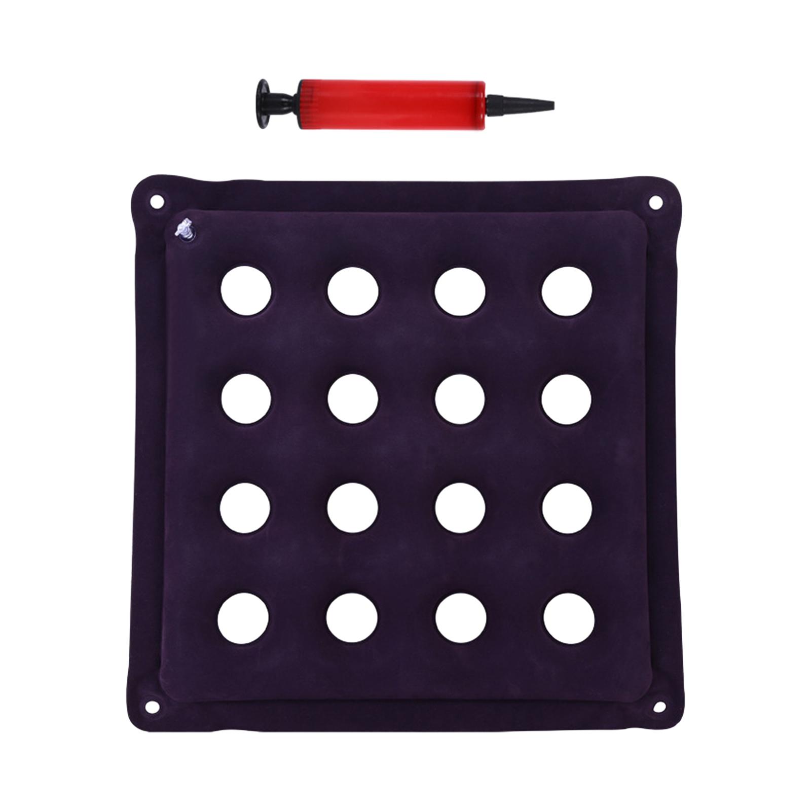 Ioensy - Cojines De Asiento Inflables Antiescaras, Alivio De Dolor De Presión Portátil, Almohadilla De Asiento Flocado Azul