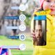 thumbnail image 5 of Posty Austin (Post Malone) Botella de Agua con Tapa Pop Top de Un Toque, Acero Inoxidable, a Prueba de Fugas, para Deportes, Botella Infantil azul 12 oz, 5 of 6