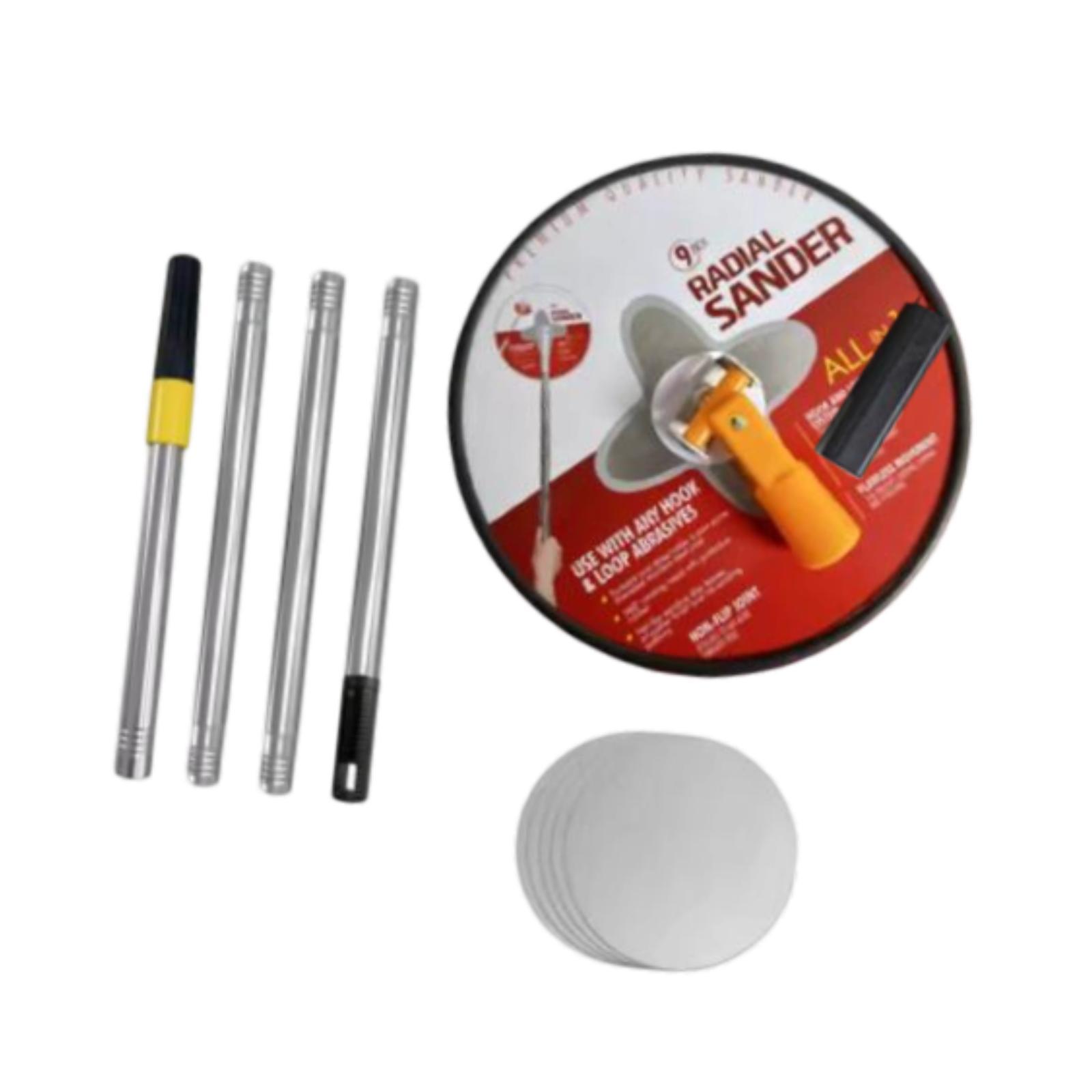 Magideal - Lijadora De Pértiga Para Paneles De Yeso, Herramienta Manual Redonda Para Paneles De Yeso, Rotación De 360 Grados, Lijadora Radial De Pared De 9 Pul