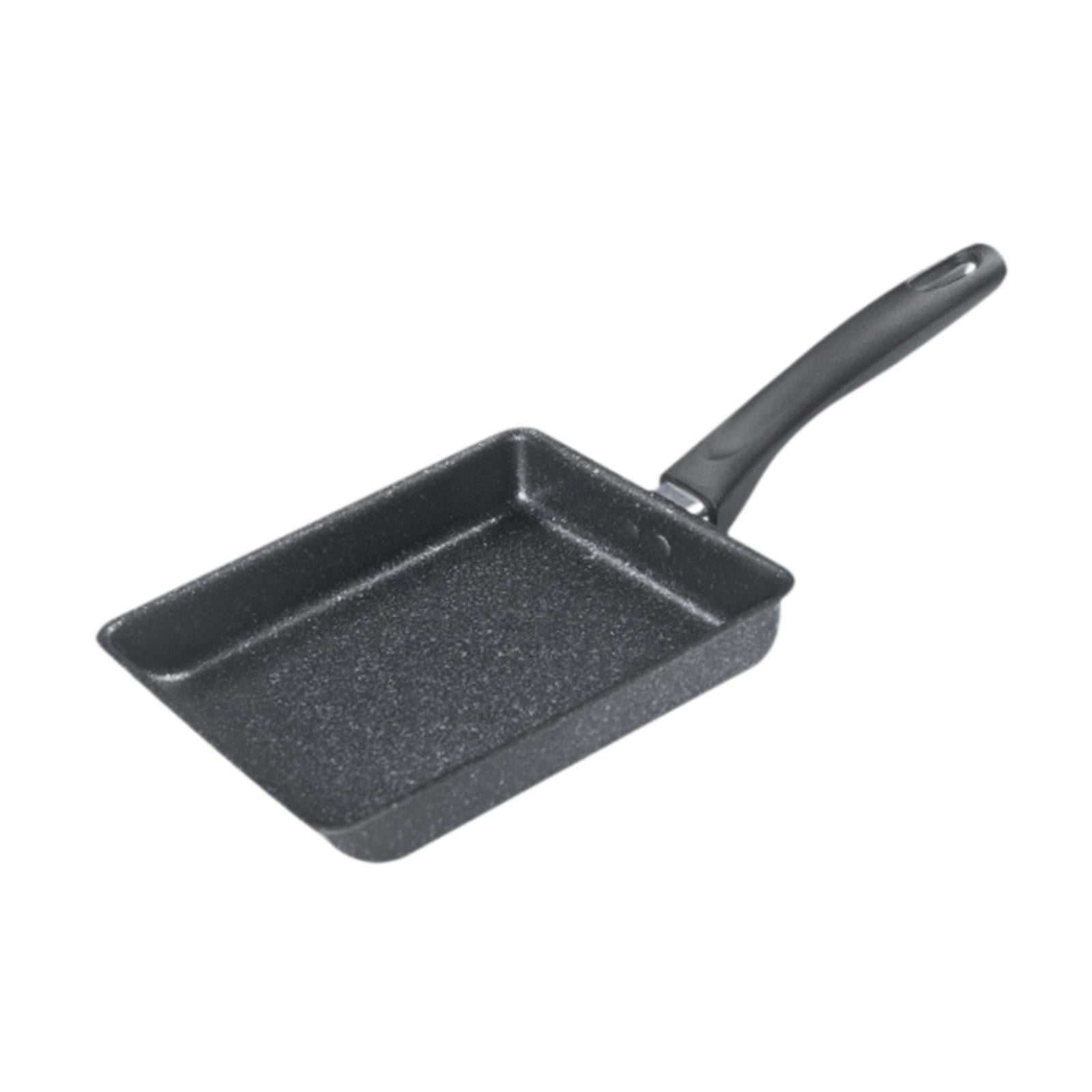 Bothyi - Sartén Para Huevos, Herramienta Tamagoyaki, Sartén Para Tortilla Japonesa Para Cocina, Hogar, Picnic, Pan, 19x15cm, Blackgrip