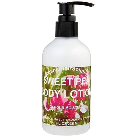 Organic Hair Solution - Loción Corporal De Chícharos Dulces, Con Sábila Y Vitamina E, Piel Seca, Manteca De Karité No Grasa, Aceite De Almendras, Tanto Para Hombres Como Para Mujeres, Fragancia Natural, Vegana