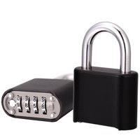 Xusx111 - Cerradura De Combinación De 2 Piezas, Cerradura De Combinación De 4 Dígitos Para Uso Pesado, Candado De Combinación Cerraduras De Puerta Impermeables Al Aire Libre Para Cerca Al Aire Libre,