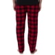 thumbnail image 2 of Pantalón de pijama con forro polar Fruit of the Loom para hombre, color rojo, talla S, 2 of 3