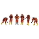 thumbnail image 1 of 6x 1:64 Figuras De Personas Bombero Figuras De Personas Para Casa De Muñecas Micro Paisajes Naranja, 1 of 5