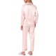 thumbnail image 3 of Conjunto de Pijama de Satén Floral para Mujer INSPIRE CHIC con Manga Larga y Botones con Solapa Entallada para Otoño Invierno S Rayas Rosadas, 3 of 4