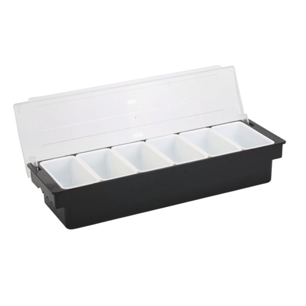Bandeja con compartimentos extraíbles, organizador de servicio, estación de guarnición de platos multifunción para tienda, regalo de celebración, uso Seis rejillas
