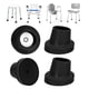 thumbnail image 1 of Tapones para patas de silla de ducha supregear, goma de 1,1" de diámetro interior, 4 unidades, 1 of 6