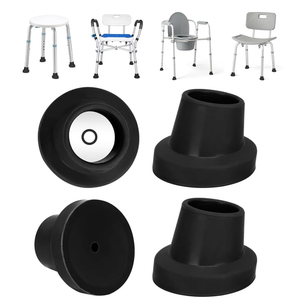 Tapones para patas de silla de ducha supregear, goma de 1,1" de diámetro interior, 4 unidades