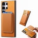 thumbnail image 1 of Funda de Cuero Magnética con Tarjetero para Samsung Galaxy S25 Ultra Cubierta Delgada Amarillo, 1 of 5