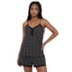 thumbnail image 1 of Pijama Mujer Lencero Full Print Negro Corona, 1 of 5