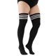 thumbnail image 1 of suxuMhao Calcetines Grandes Estilo de Tres Rayas Talla Grande Calcetines Casuales Extragrandes, Medias sobre la Rodilla con Alta Elasticidad, Negro y Blanco, 3 Pares, Calcetines Elásticos hasta la, 1 of 2