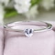 thumbnail image 1 of Boho Love Ring - 925 Sterling Silver Heart Ring with Zircon Stone - Perfect for Engagement and Promise Promises, 1 of 4