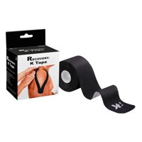 Tape Kinesiologico Negro 5 Cm X 5 Mt Precortada Recovery