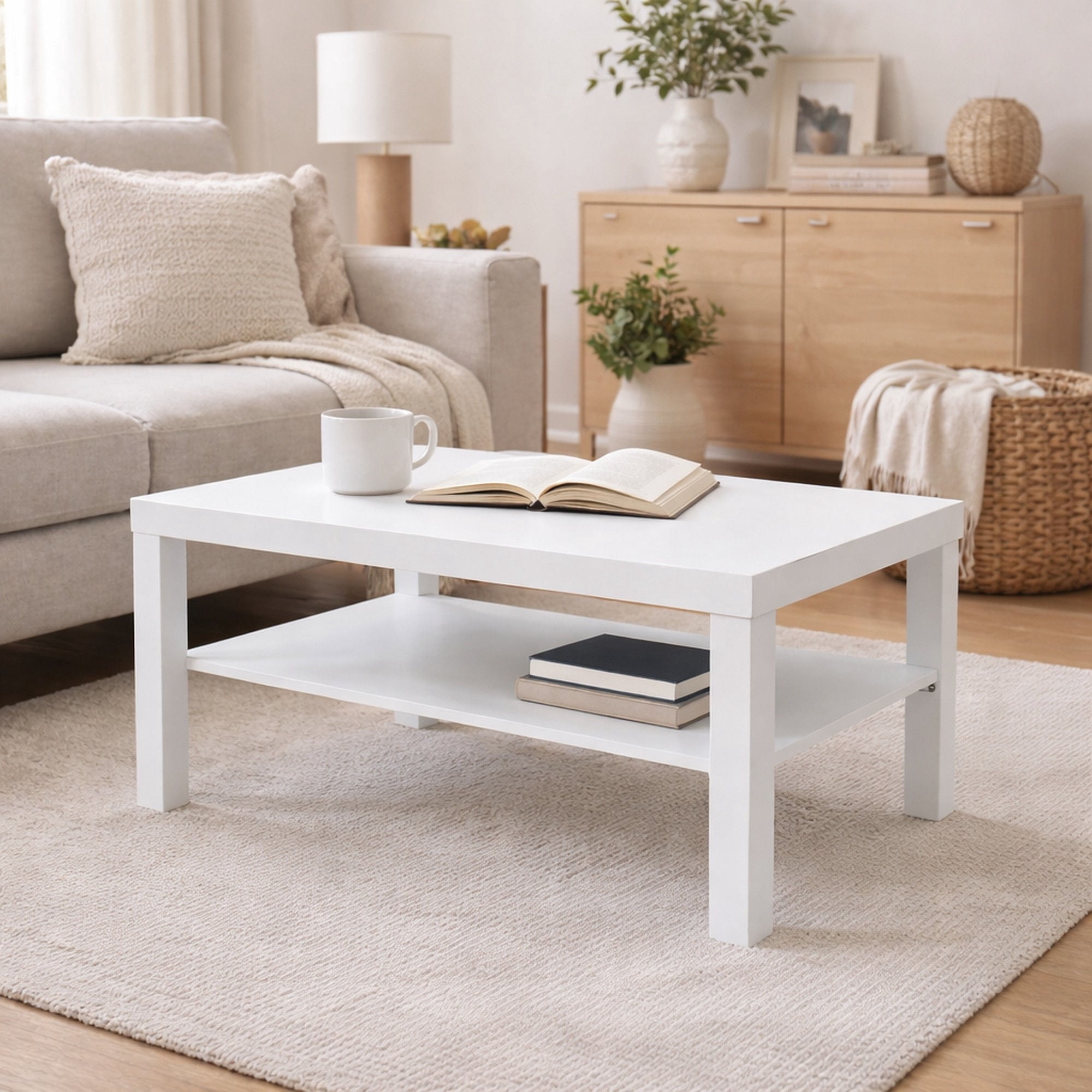 Mainstays - Mesa Centro Axis 90X45 Cm Blanco