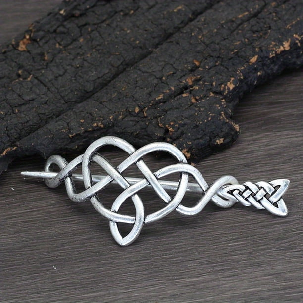 1pc Celtic Viking Crown Hairpin - Stunning Silver Irish Hair Accessory for Women - Perfect for Braids and Decorative Jewelry