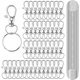 thumbnail image 1 of Ganchos para llavero HXSEMAYIG, 100 unidades con llaveros de aleación de zinc plateados, 1 of 7