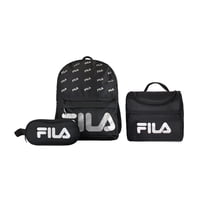 Set Fila Mochila 16Lts Urbanix + Lonchera Térmica + Estuche Spark Negro-Silver