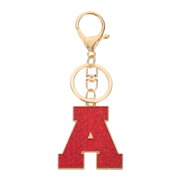 Uxcell Llavero de Letra Inicial, Llavero de Alfabeto A-Z de Metal para Llaves de Mujeres o Niñas, Bolsos, Mochilas, Bolsas Letra A