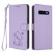 thumbnail image 1 of Funda de Gato tipo Libro para Samsung Galaxy S10 Plus, Lila Claro, 1 of 6