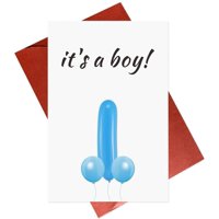 Tarjeta De Felicitación Gonzey Divertida Para Recién Nacido Niño