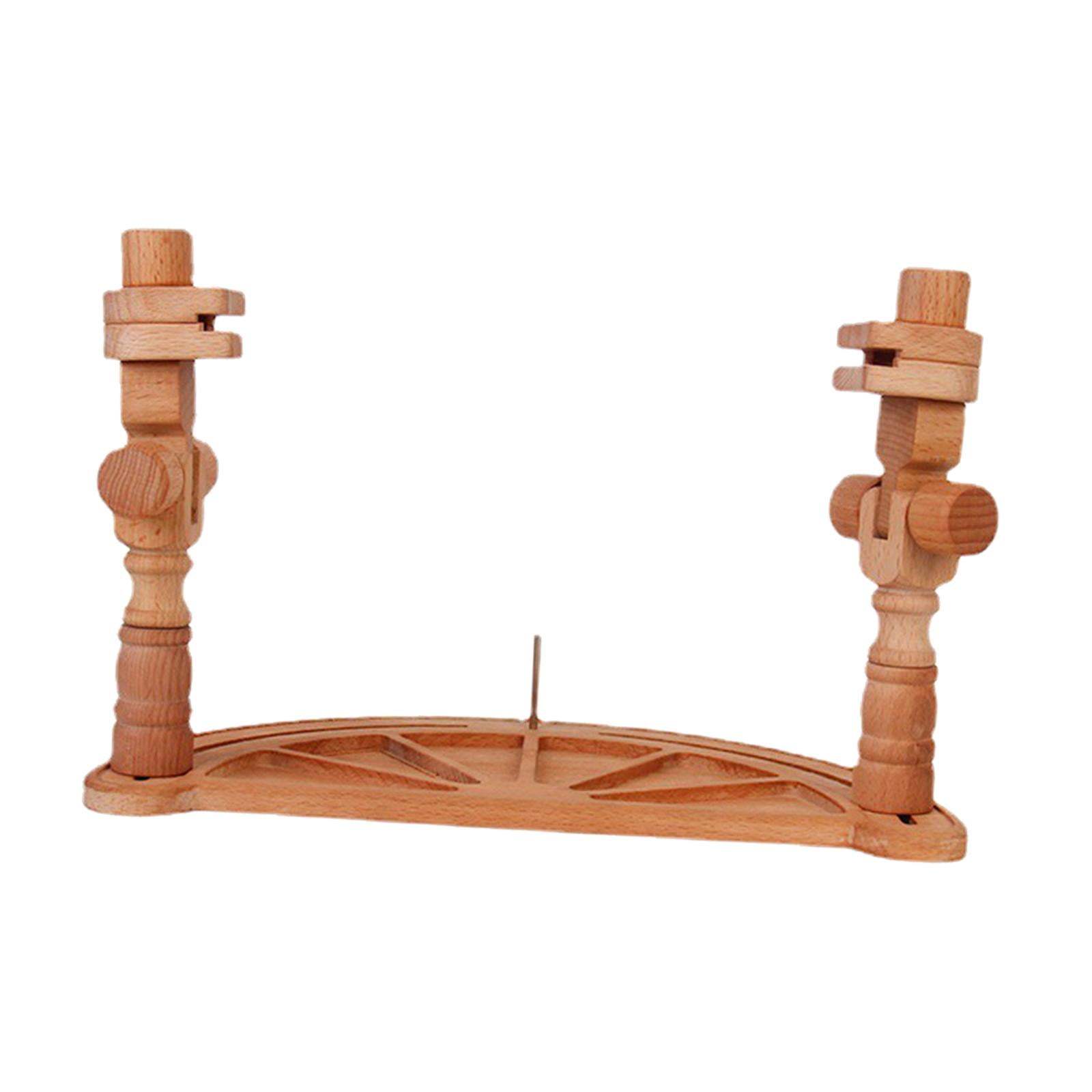 Magideal - Soporte Para Bastidor De Bordado Estante Ajustable Para Punto De Cruz Marco Sostenedor Para Bordado Con Bandeja De Almacenamiento Base De Madera Resistente Adecuado Para Manualidades De Bordado